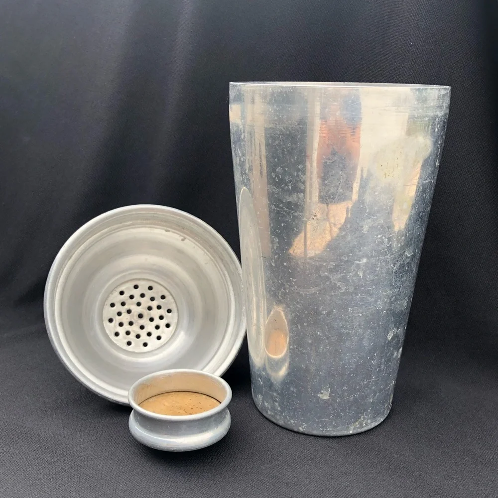 Large Vintage 11 1/2” Aluminum Cocktail Shaker